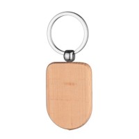 Factory direct sales Wooden key chain laser lettering LOGO creative small gift