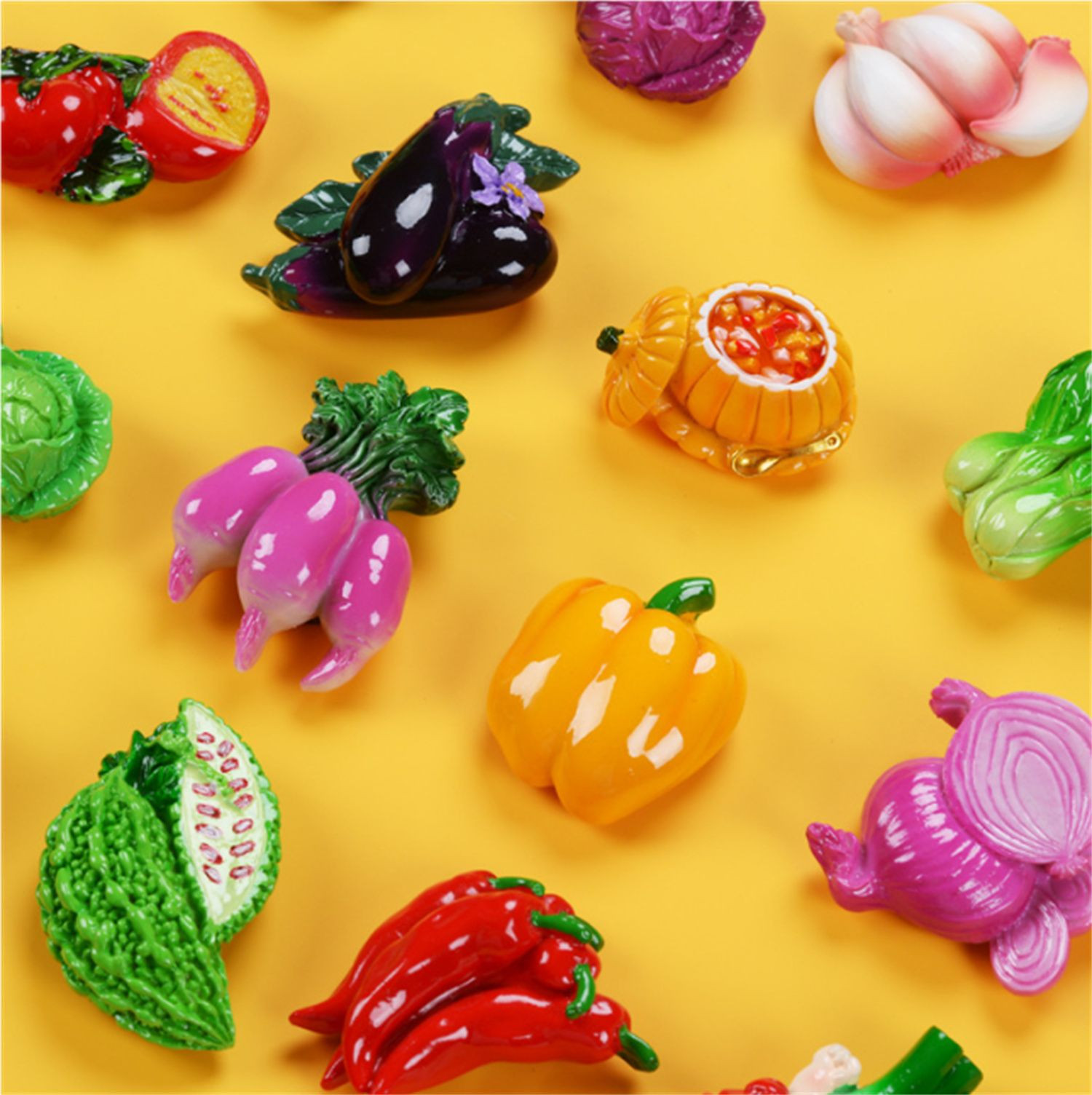 Wholesale fun 3d simulation vegetable fridge magnet