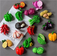 Wholesale creative three-dimensional magnetic stickers resin fridge magnet