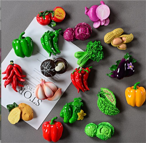 Wholesale fun 3d simulation vegetable fridge magnet