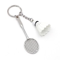 Simulation Badminton key ring souvenir creative gift