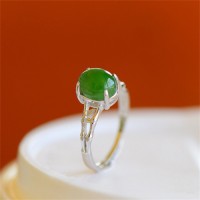 Hot selling personalized open rings fashionable jade ring