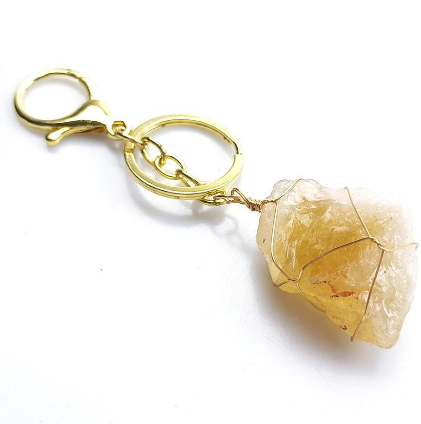 Hot selling Hand wound irregular Crystal key chain