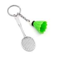 Simulation Badminton key ring souvenir creative gift