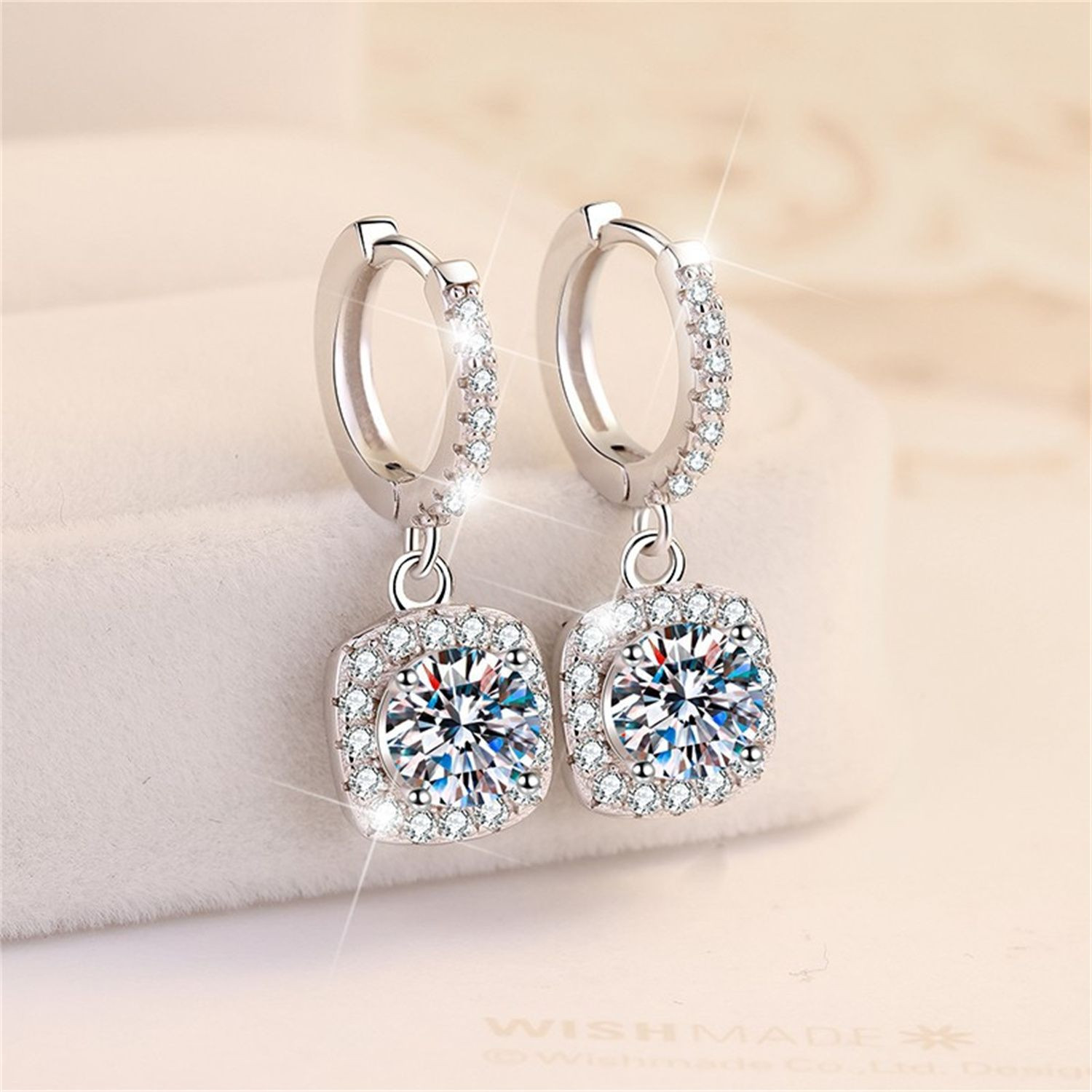 Factory wholesale fashion simple zircon  exquisite gem stud earring