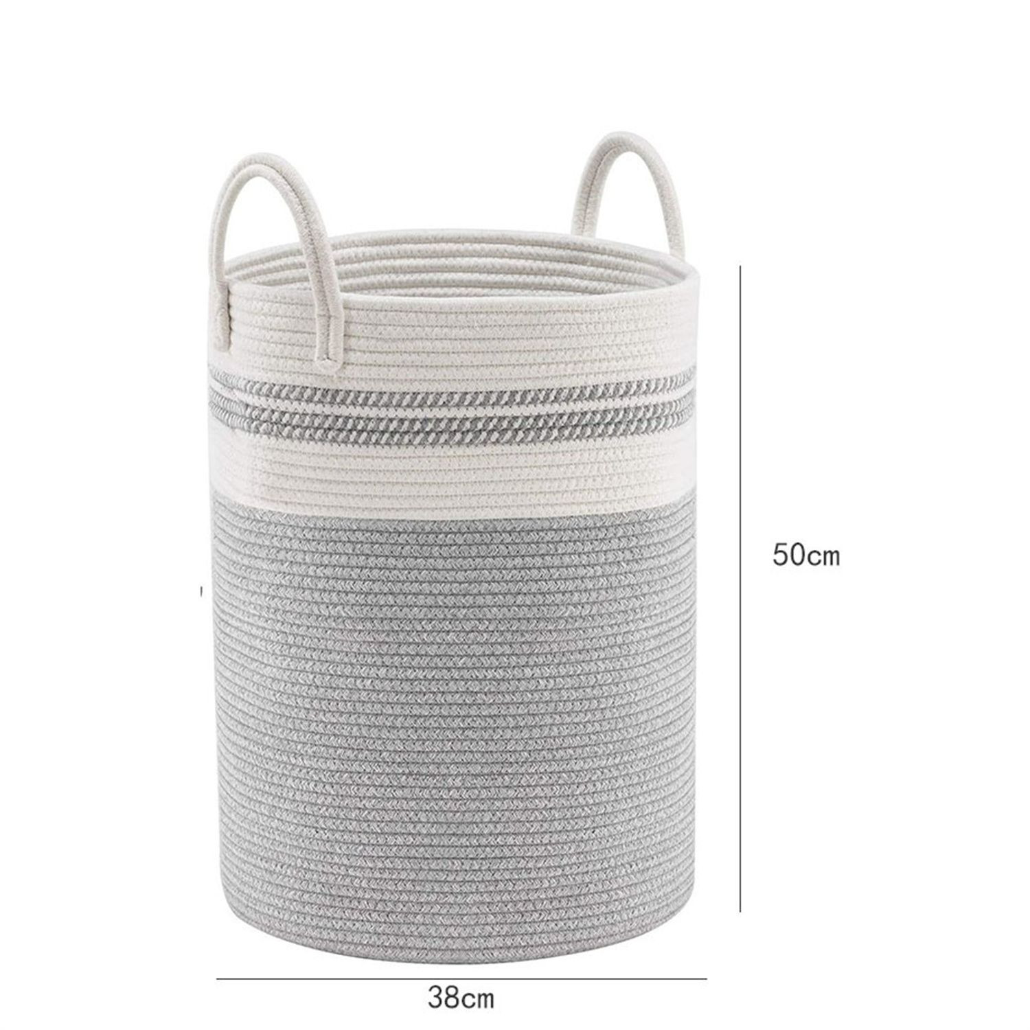 Wholesale Hand Woven Storage Basket Household cotton laundry basket