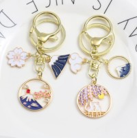 Hot sales New creative cutout dripping oil Metal key chain