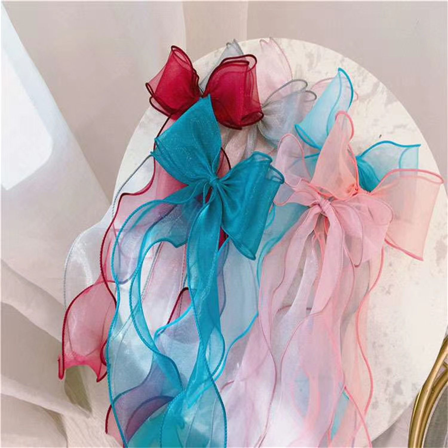 Hot selling super immortal bow tiara ribbon hairpin