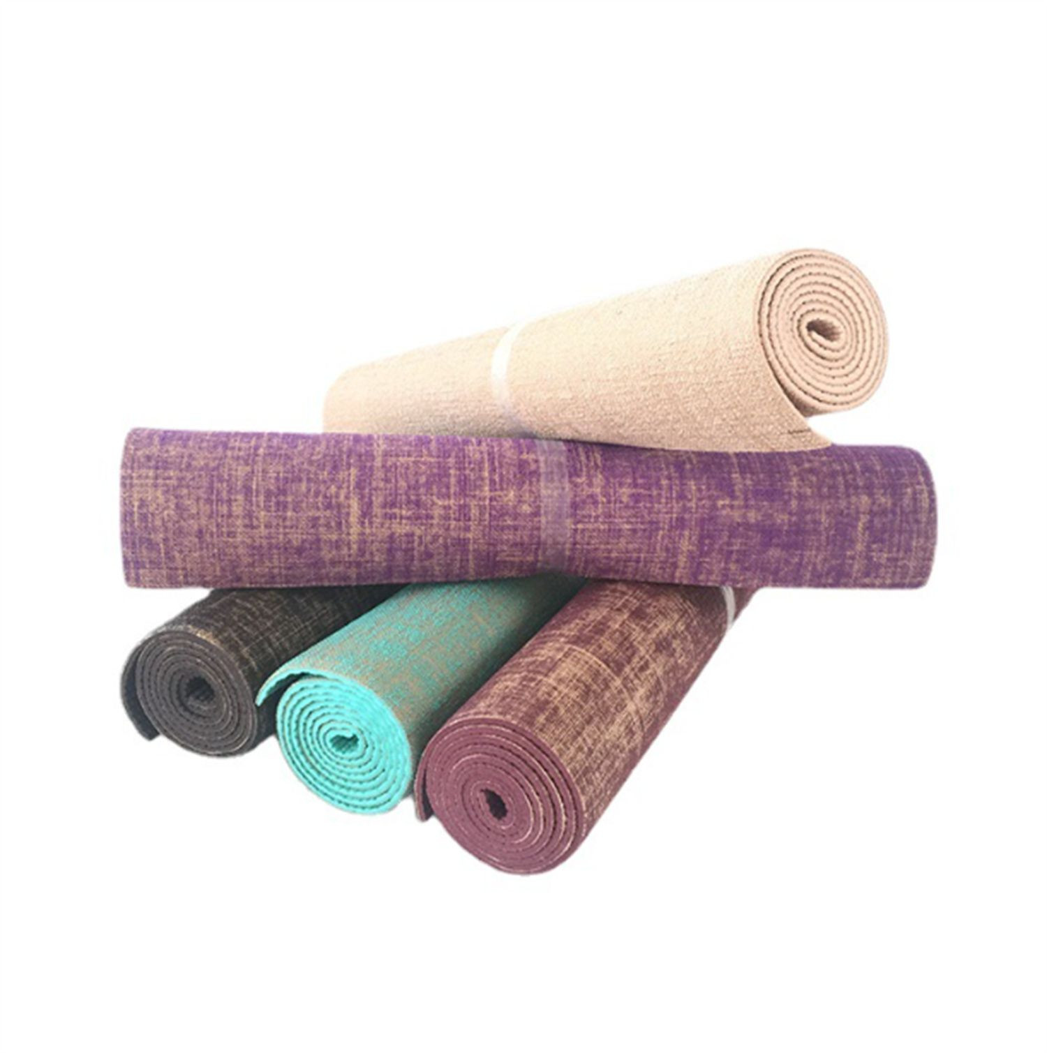 Hot sales pvc jute yoga mat home non-slip fitness mat