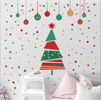 Wholesale living room bedroom decoration self-adhesive christmas tree wall sticker