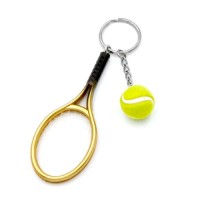 Wholesale mini tennis racket hanging ornaments sports Tennis key chain gifts