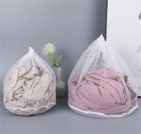 Wholesale non-fluorescent eco-friendly household drawstring laundry bag