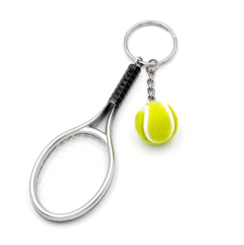 Wholesale mini tennis racket hanging ornaments sports Tennis key chain gifts