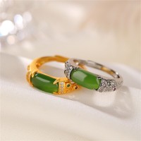 Hot selling personalized open rings fashionable jade ring