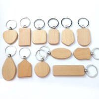 Factory direct sales Wooden key chain laser lettering LOGO creative small gift