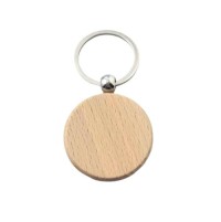 Factory direct sales Wooden key chain laser lettering LOGO creative small gift