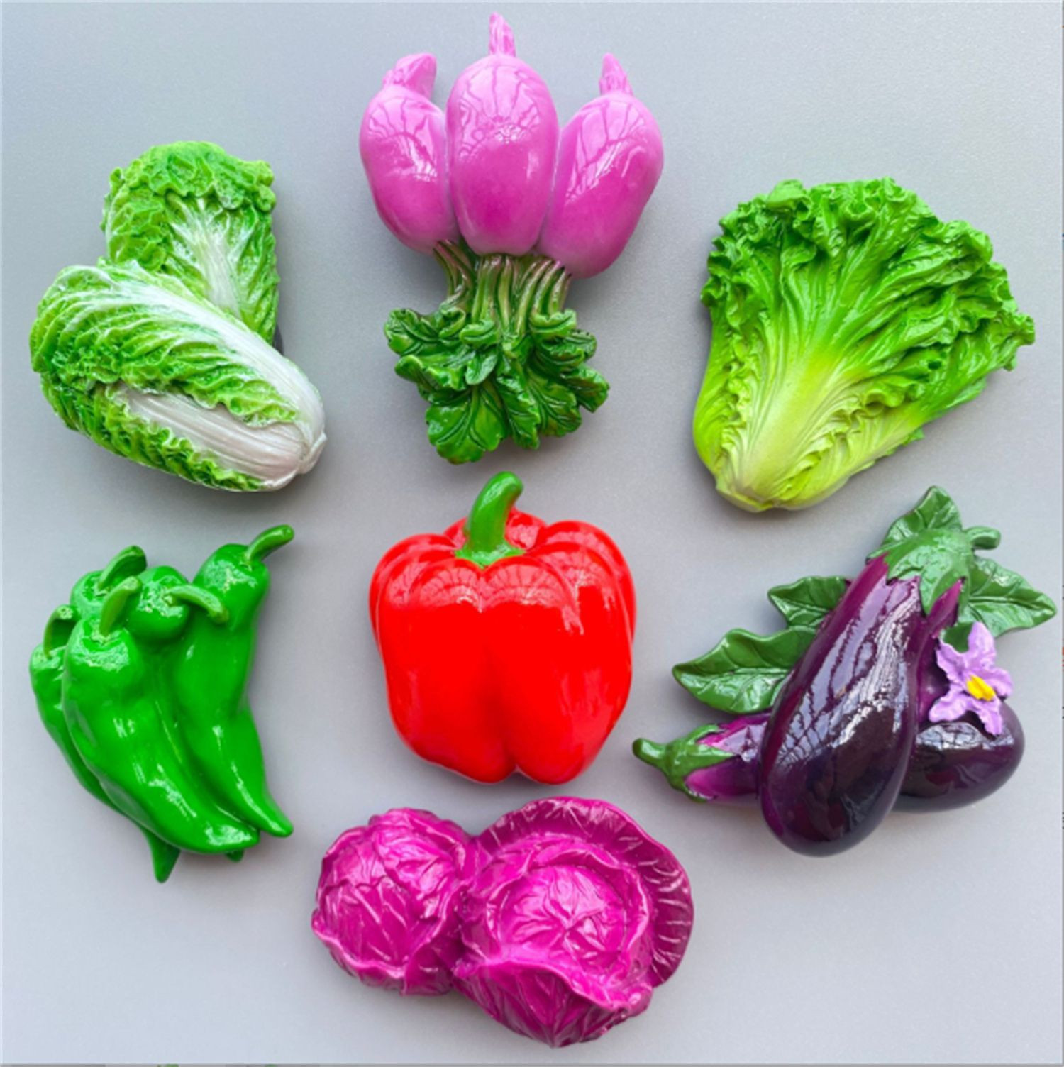 Wholesale 3D Custom Simulation Fruit Vegetable Fridge Magnet for Decoration