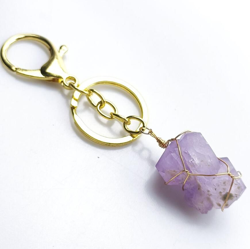 Hot selling Hand wound irregular Crystal key chain